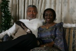 Former Presisdent Rawlings with his wife Nana Konadu Agyeman Rawlings