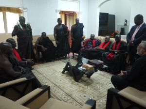 President Rawlings was informed of the funeral with the traditional presentation of Schnapps